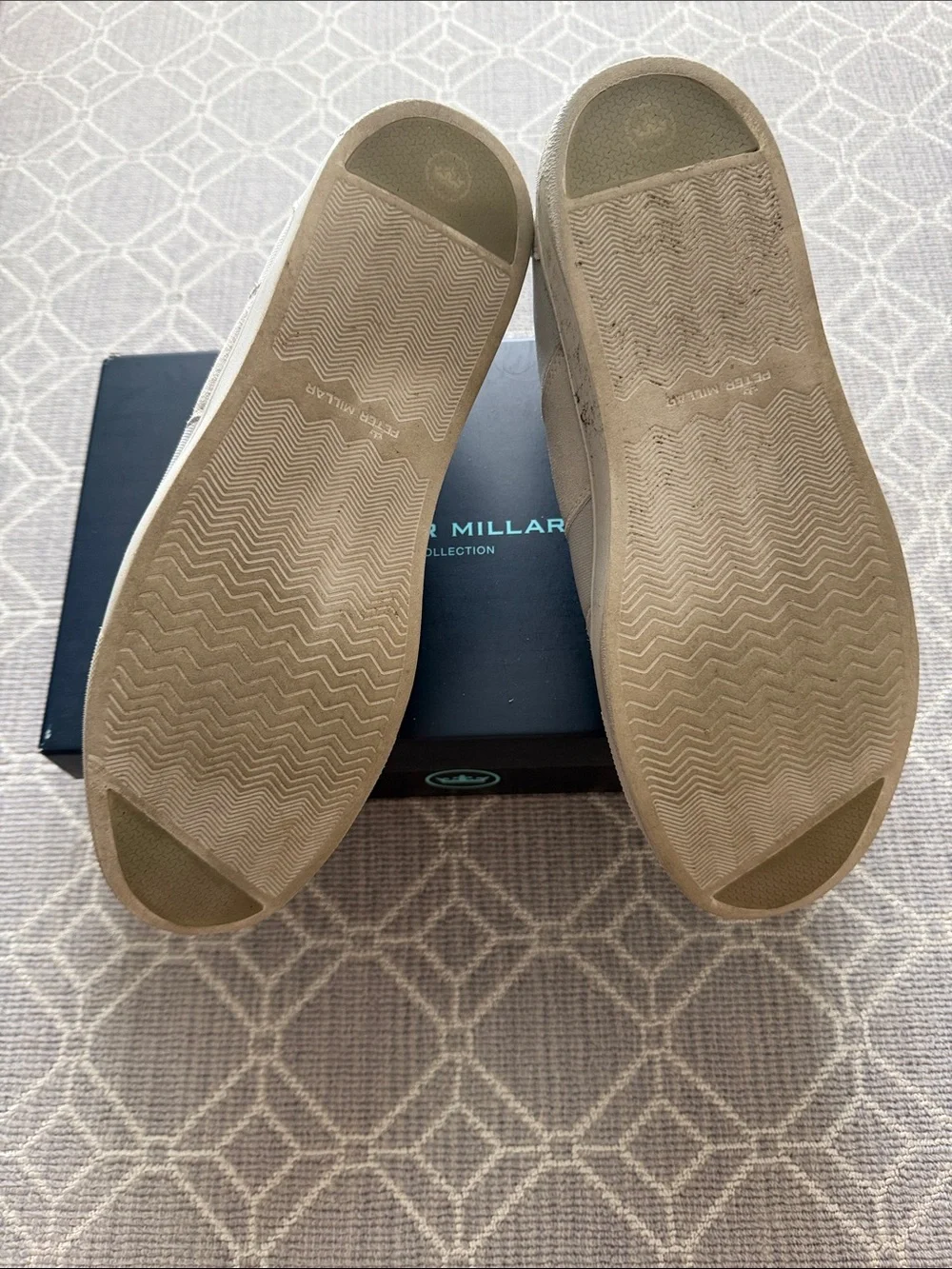Peter Millar Men’s Beige Suede & Textile Sneakers